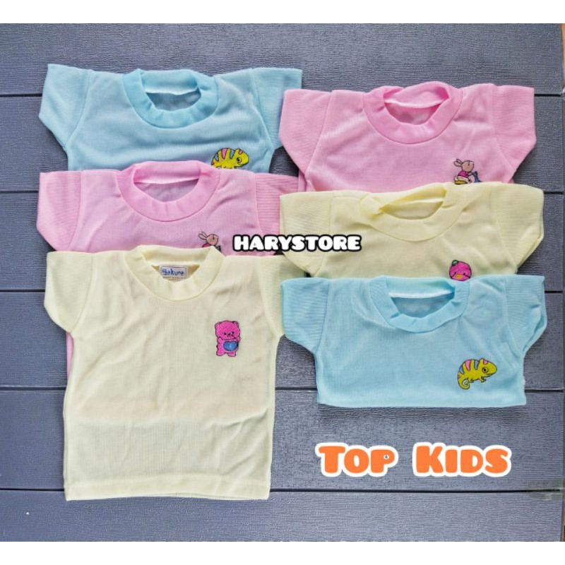 Kaos oblong anak / bayi murah usia 3-12 bulan