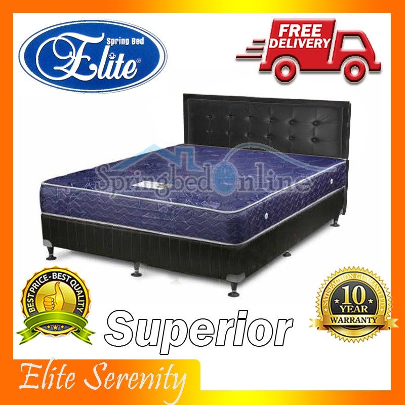 Kasur Springbed Elite Serenity Superstar 180x200 Full Set Sandaran Viola Harga Pabrik