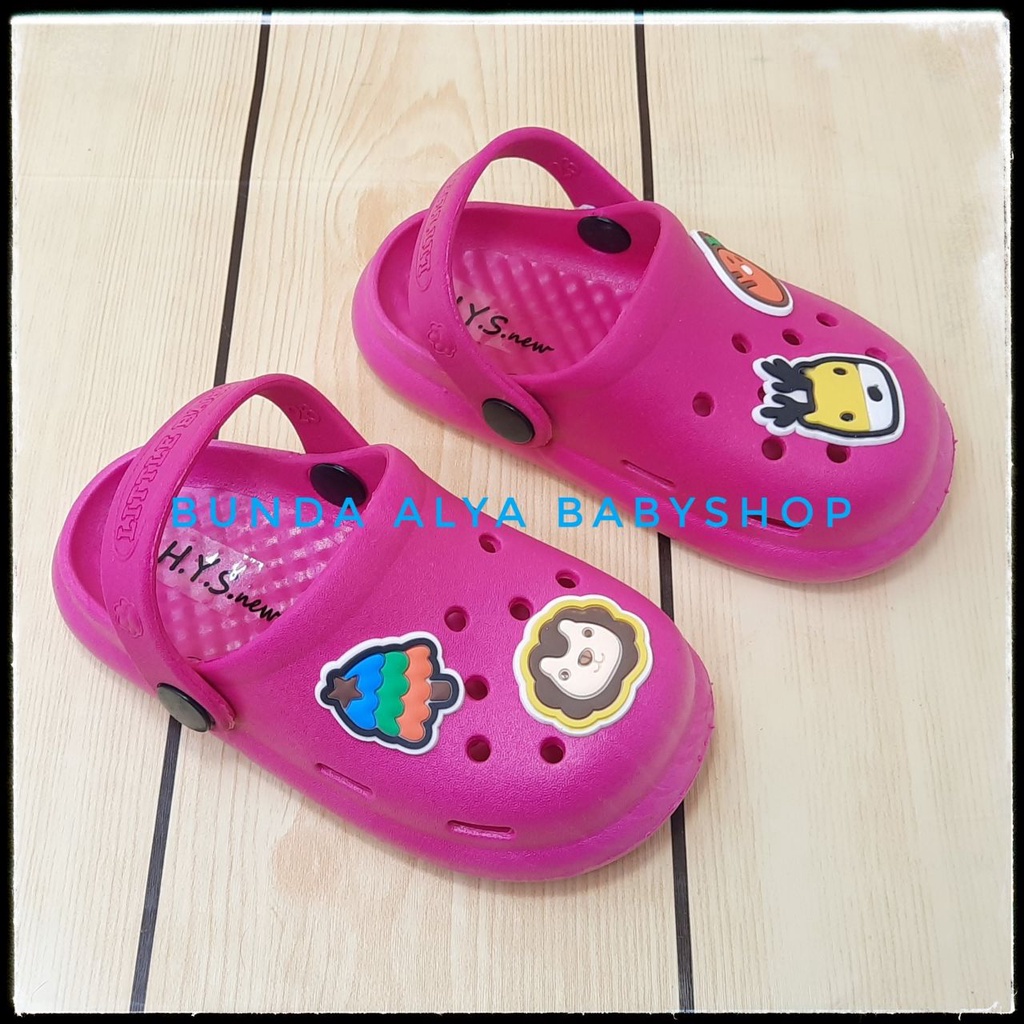 Sendal Anak Perempuan Umur 2 - 4 Tahun FANTA Empuk Elastis - Sepatu Sandal Anak Cewek Elastis Motif Lucu Anti Licin Size 26 - 30