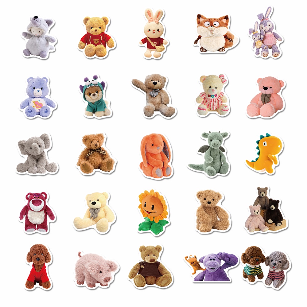 50pcs Stiker Graffiti Bahan Plush Anti Air Untuk Dekorasi Laptop / Handphone / Mainan Anak