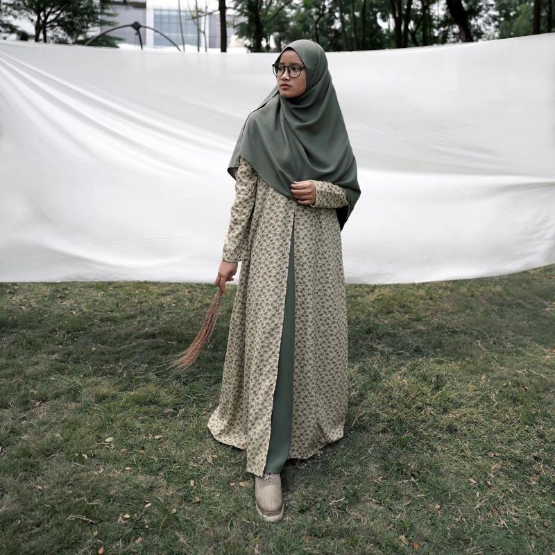 SALE  GAMIS MAGNO BY HIJAB ALILA Dress Muslim Motif Bunga