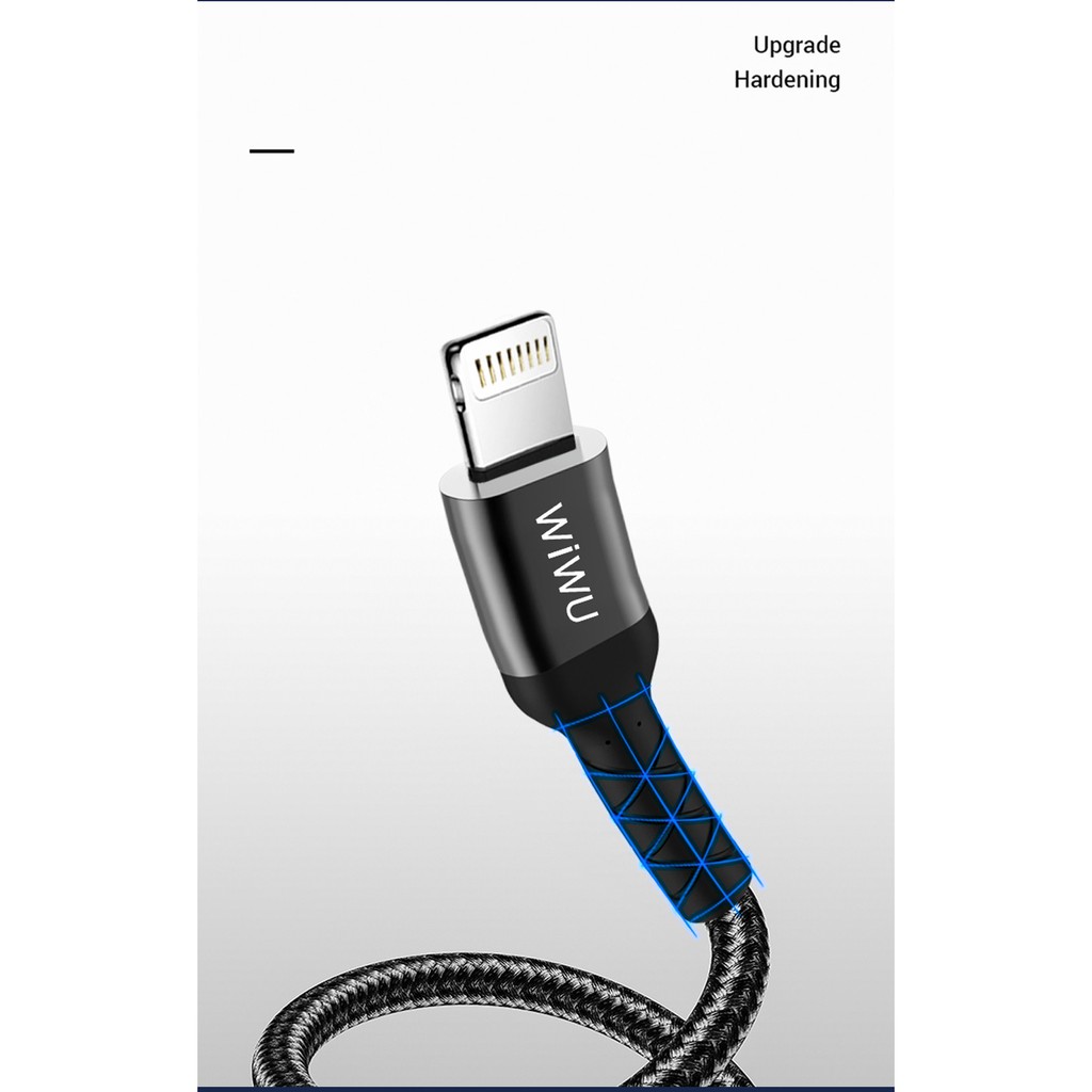 WIWU Type-C to Lightning - MFI PD Charging and Data Sync Cable - WP101 - Kabel Data USB ke Lightning