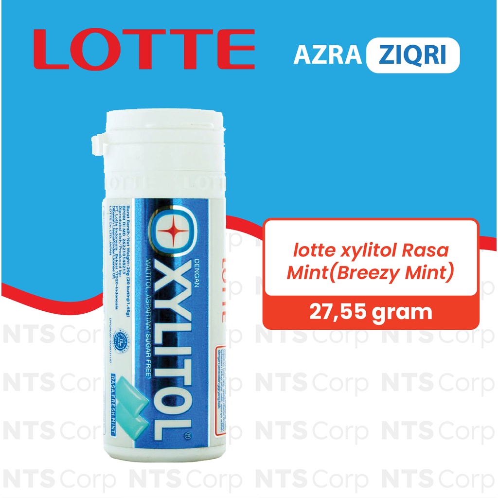 Lotte Xylitol Permen Karet | Xylitol Permen Karet Bebas Gula 27,5 gr | Xylitol Botol Kecil