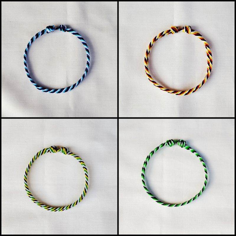 Gelang Rasta dan Catur Datu / Gelang Tali Simple / Regae Bracelet / Gelang Cowok / Gelang Pria / Craftdewata