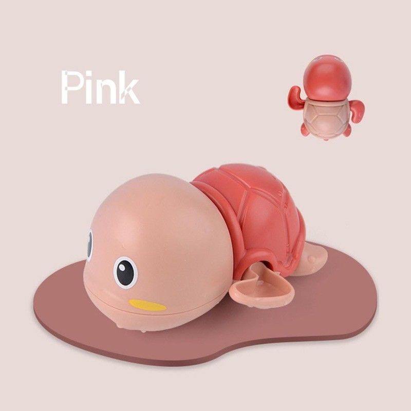 Mainan Mandi Anak Bayi Bentuk Kura & Dolphin Berenang Di Kolam Renang / Bak Mandi Mainan Air Lucu-Kura Kura PINK