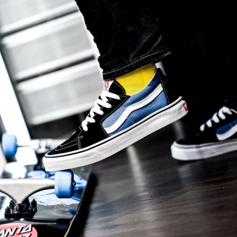 SEPATU VANS ORIGINAL/ VANS SK8 LOW CLASSIC NAVY WHITE