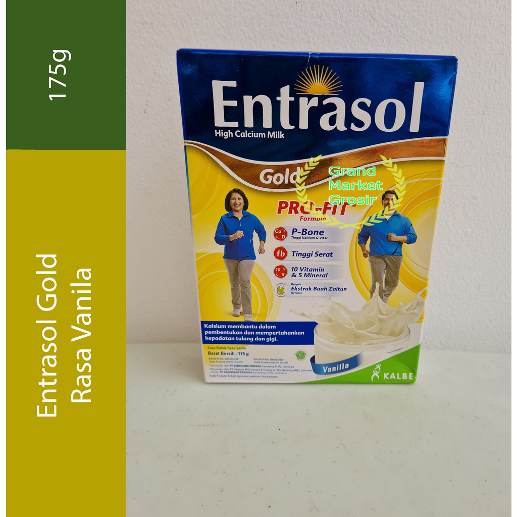 

Entrasol Gold Vanilla - Susu Tinggi Kalsium - 175 gram