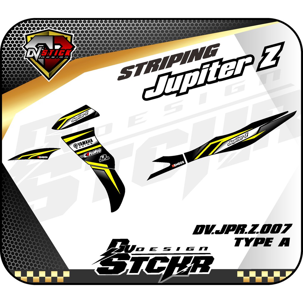 stiker striping jupiter z burhan motif racing-list variasi jupiter z burhan motif racing DV-07