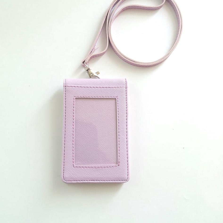 

Recomend Lanyard ID Card Holder Name Tag Kulit Dua Sisi Bolak Balik Mika Kancing Ter