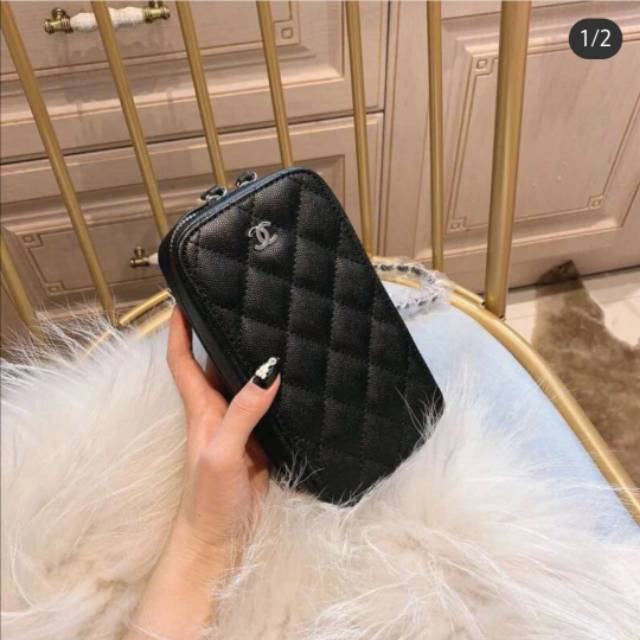 Chanel Cavier Sling bag,tas selempang mini,tas hp selempang