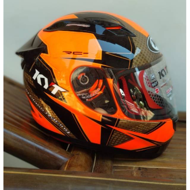 HELM KYT RC 7 BLACK /GOLD FLUO #16