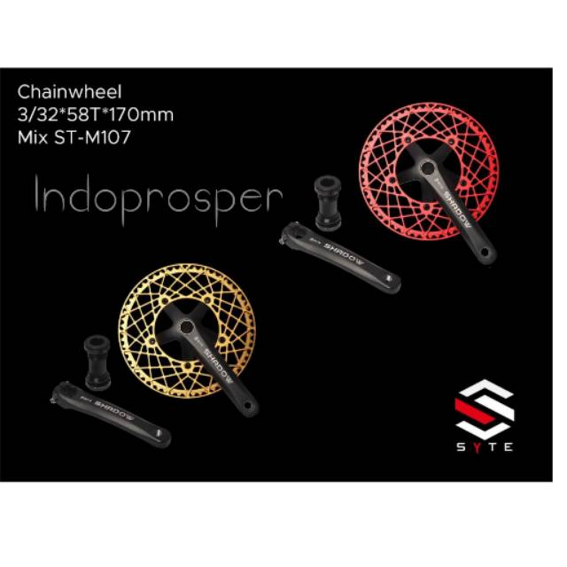 Crank Set Sepeda Lipat Syte 58T Bagus Murah