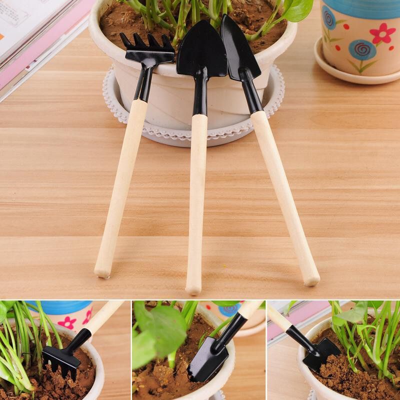 SET SEKOP GARPU CANGKUL MINI 3IN1 ALAT BERKEBUN MINI SET SERBAGUNA