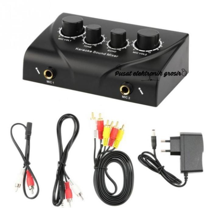 power mixer karaoke amplifier echo volume mic dan tone