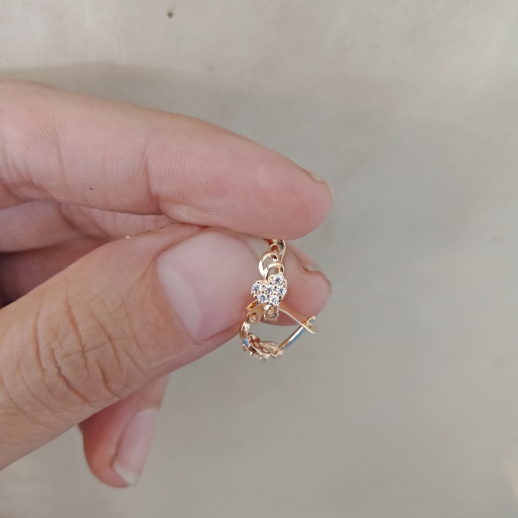 Banyak motif yaa Anting cetek klip jepit anak dan dewasa emas asli kadar 700 70 16k 22 surabaya permata love hati 1 gram NEW ARRIVAL ringan terbaru