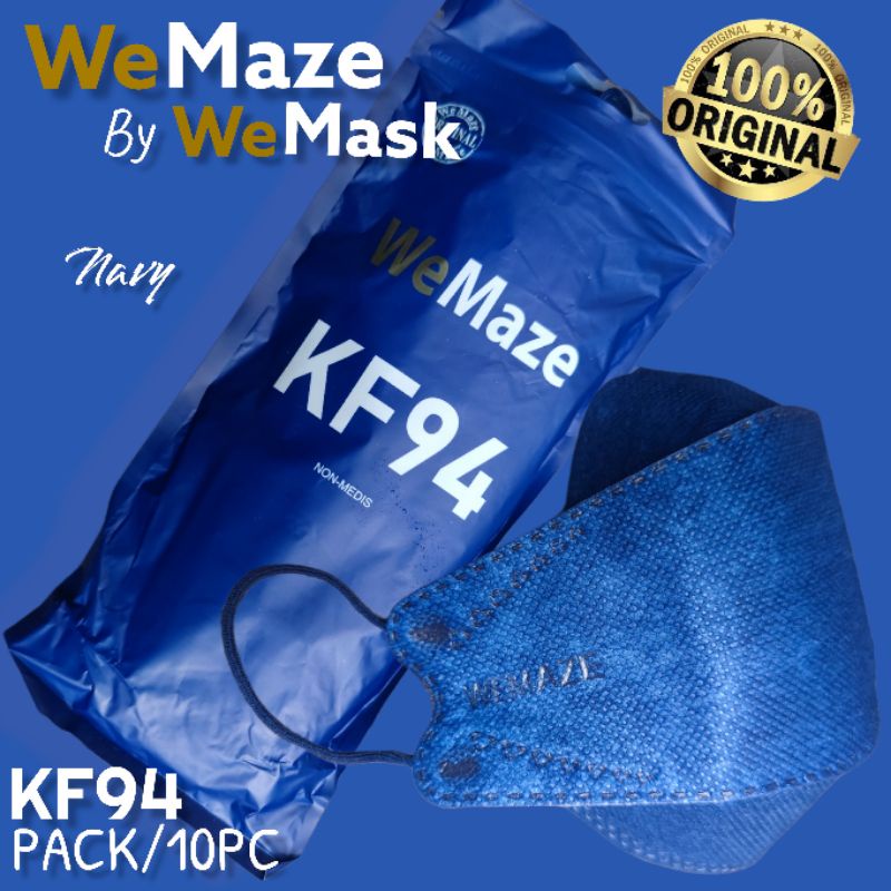 Masker KF94 WeMask / WeMaze 4PLY Emboss Earloop Original Disposable Facemask Isi 10 Pcs