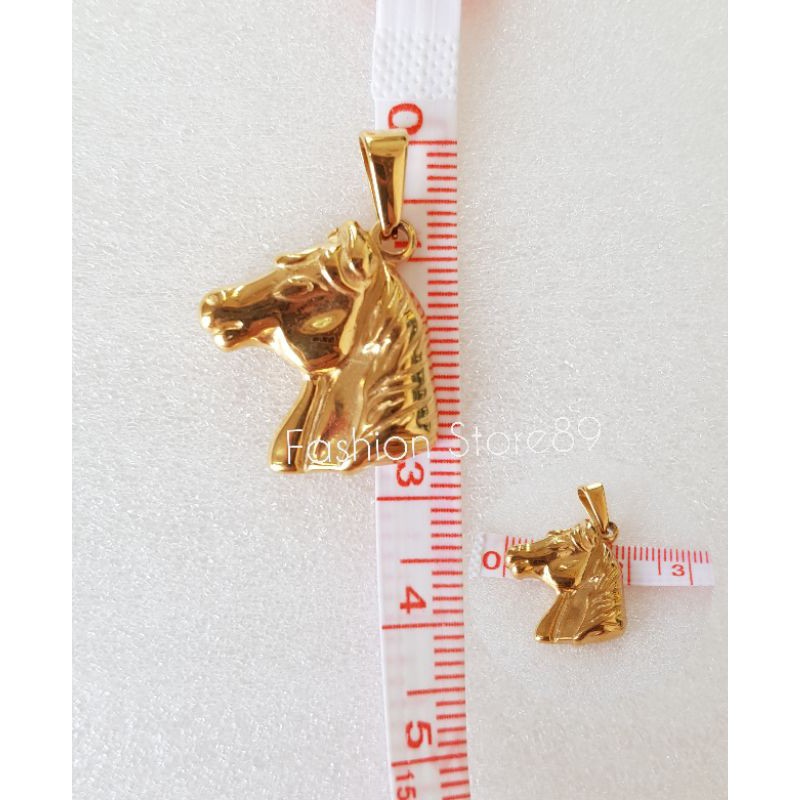 Ready Kalung import Kuda fashion titanium Antikarat kalung bestquality import Horse titanium gold