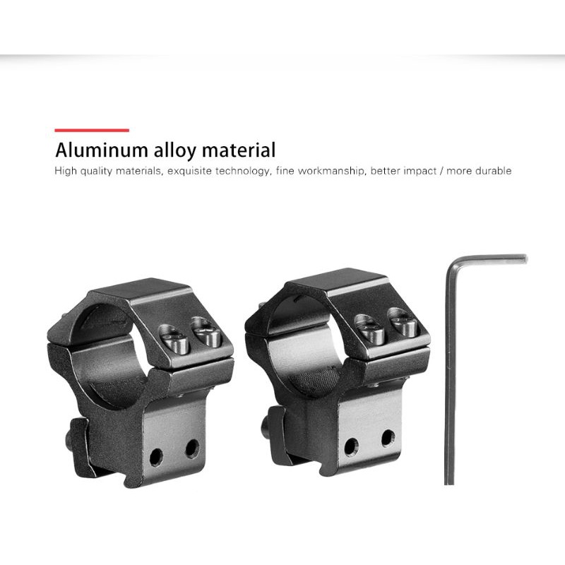 Mounting Teleskop 25mm Rel 11mm / Mounting Tele Dovetail Tube 25mm / Monting Tele rel 11mm sengin