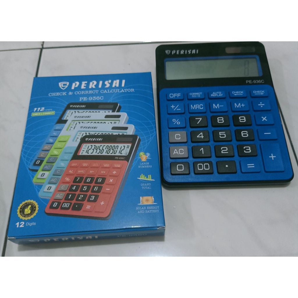 

KALKULATOR PERISAI PE-936C LARGE NUMBER 12 DIGIT