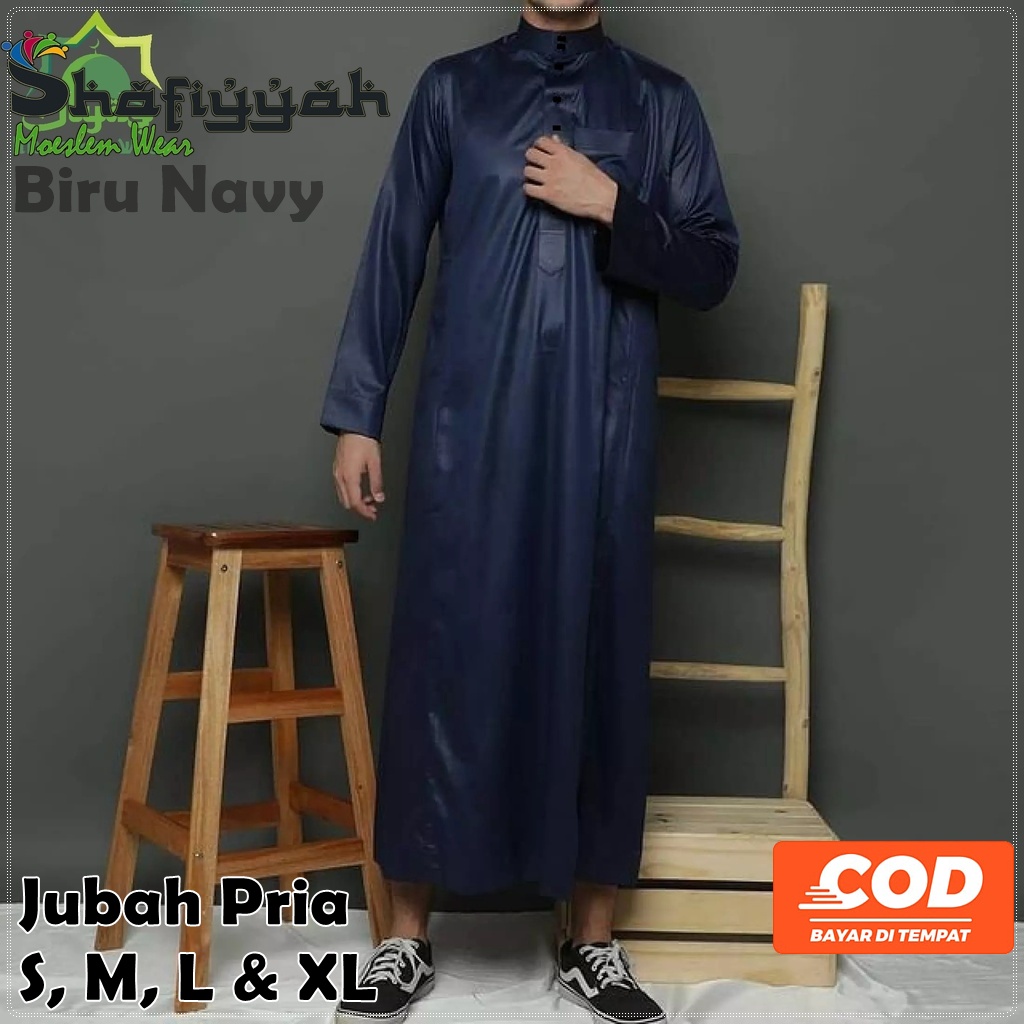 Gamis Jubah Pria Slim Fit Kancing Model Jubah Saudi - AL-Fadhil -  pria model polos - gamis dewasa t