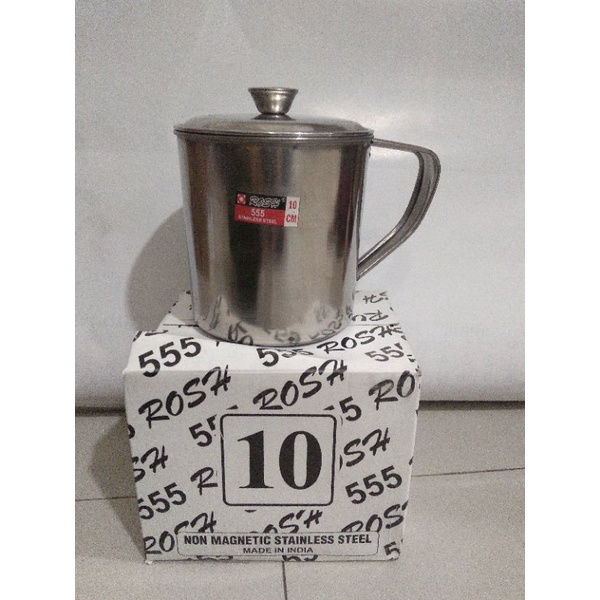 Mug / Gelas + Tutup Stainless rosh