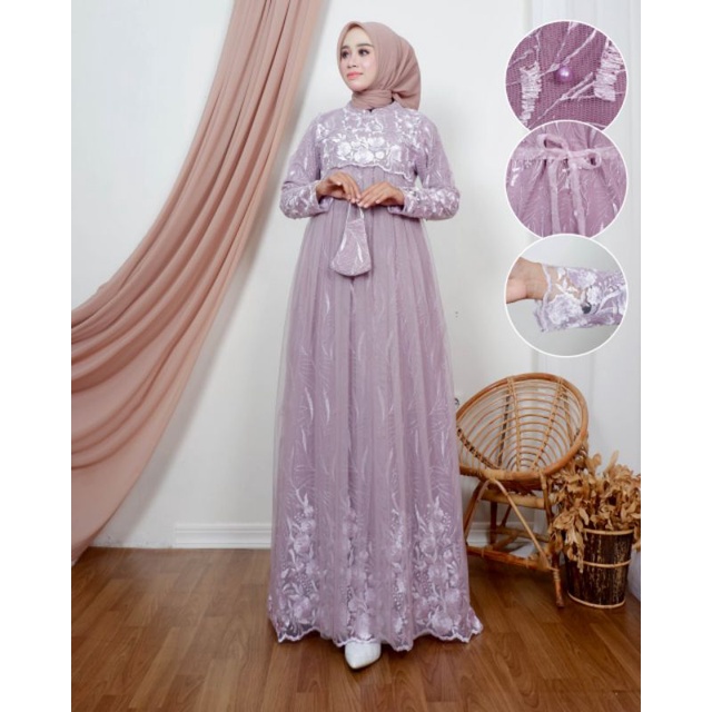 Gamis Tile Maxi Aleena| Gamis Tile | Dress Pesta Mewah| Gamis| Gamis Tile| Gamis Kondangan| Gamis Pesta| Gamis Brokat Mewah| Gamis pengantin| Gamis Wisuda| Gamis Sabrina| Gamis Tutu|