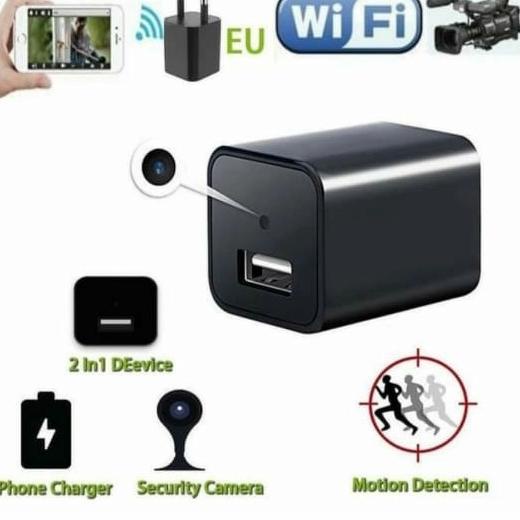 PROMO spy camera pengintai adaptor charger wireless wifi cctv SPY CAMERA