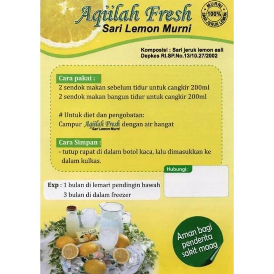 

9H476R- Aqilah Fresh Sari Lemon Murni 500Ml Dyu5Ge4-