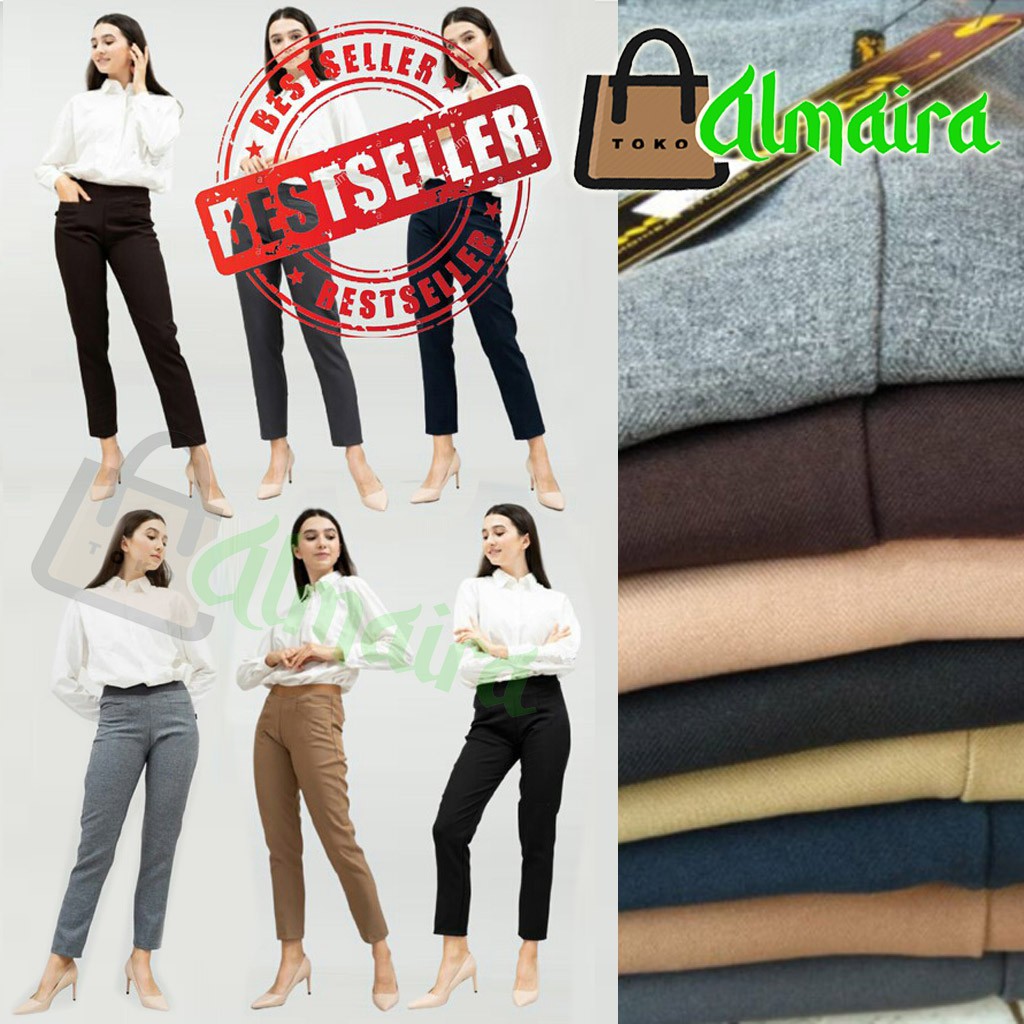  Work  Pants  Celana Kerja Wanita  Chinos Jumbo M L XL L3 L4 