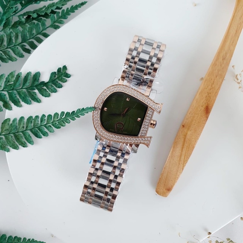 Aigner Genua Diamond Stainless Steel Watch Authentic