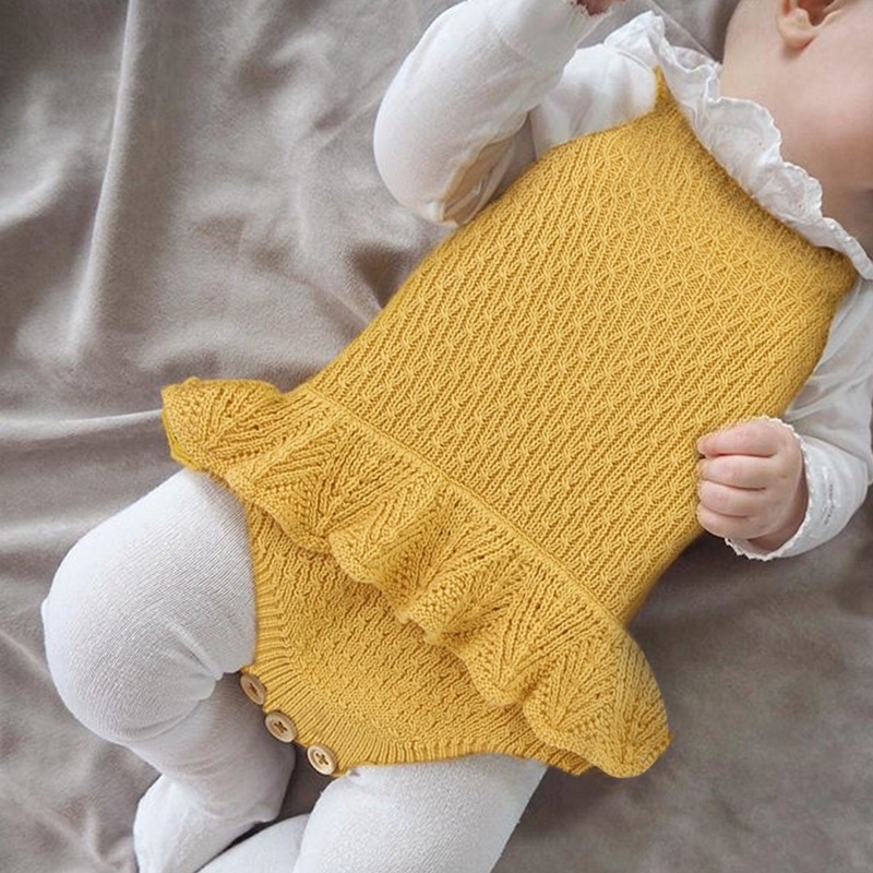 Ashley knit romper / romper bayi rajut