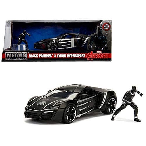 BLACK PANTHER & LYKAN HYPERSPORT - SKALA 24 - JADA MARVEL (DIECAST)