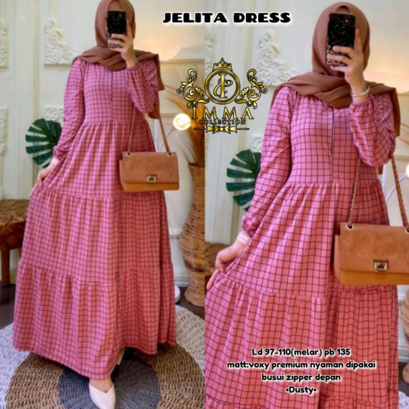 JELITA MAXY, DRESS MUSLIM MURAH