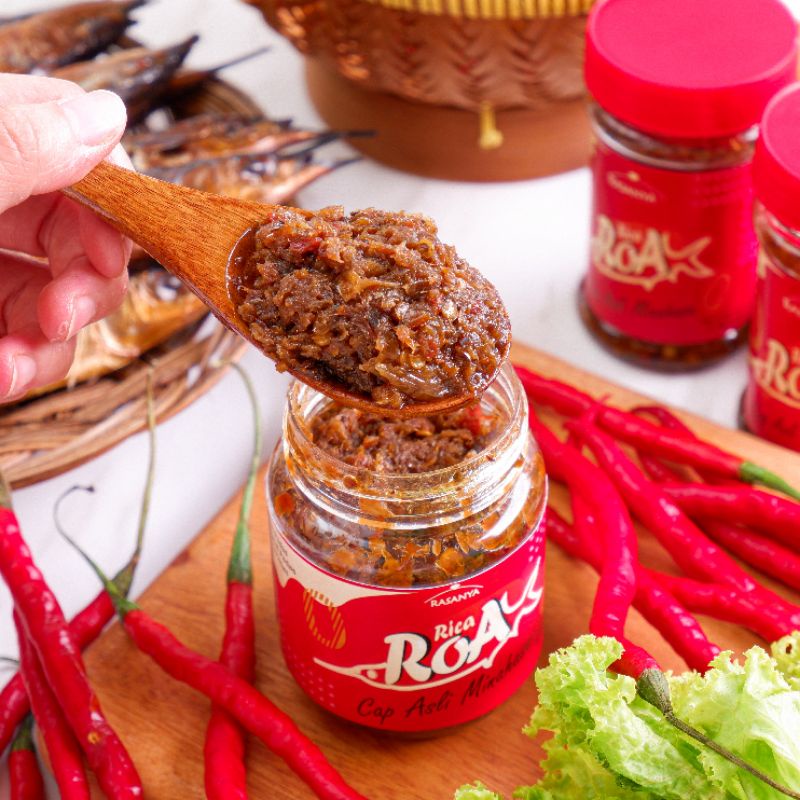 SAMBAL ROA ASAP PEDAS ASLI MANADO TERENAK TERBAIK TERLEZAT TERMURAH CAP ASLI MINAHASA EXTRA PEDAS