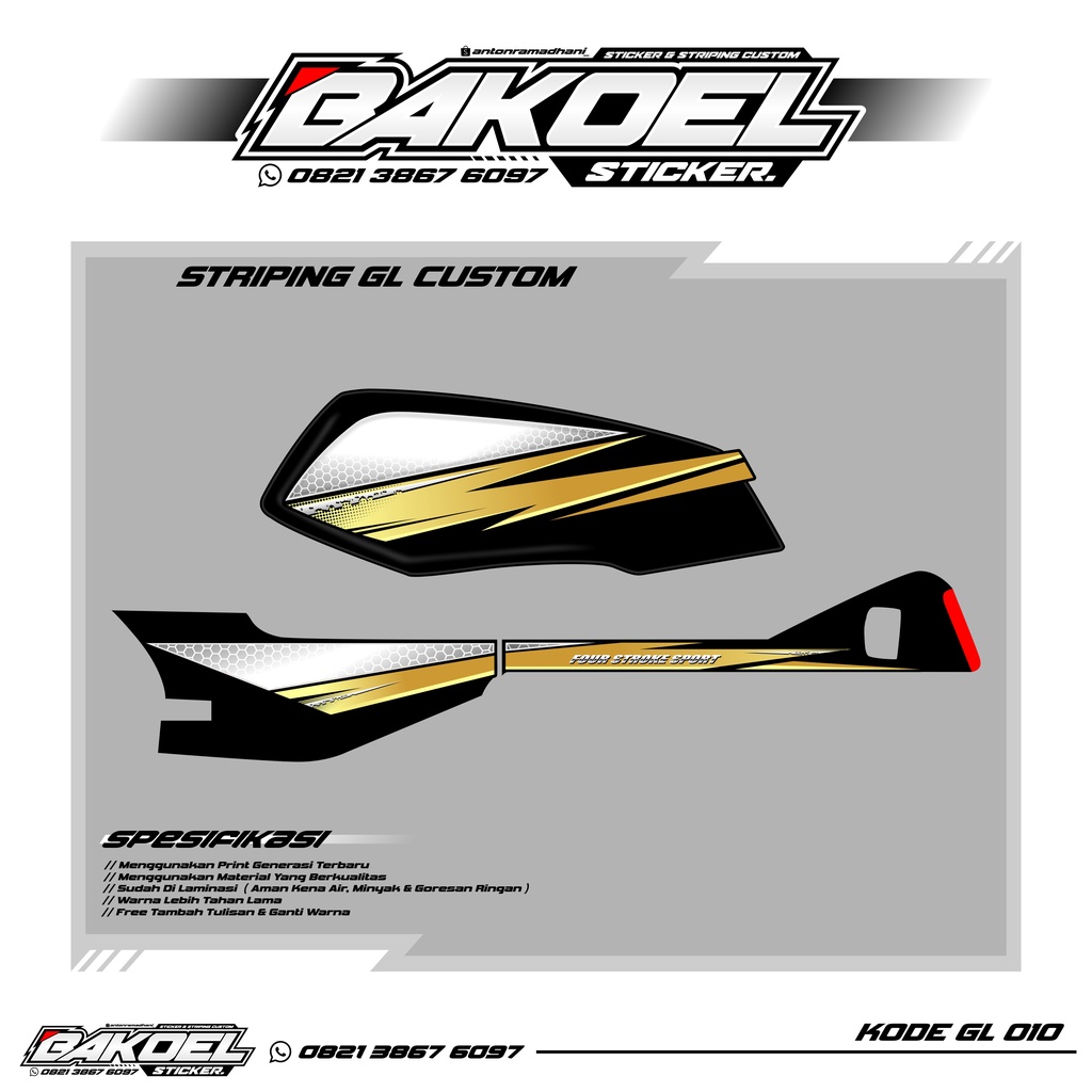 STRIPING GL PRO/MAX CUSTOM  - DECAL STRIPING GL PRO CUSTOM VARIASI - STRIPING GL VIRAL - STRIPING CU