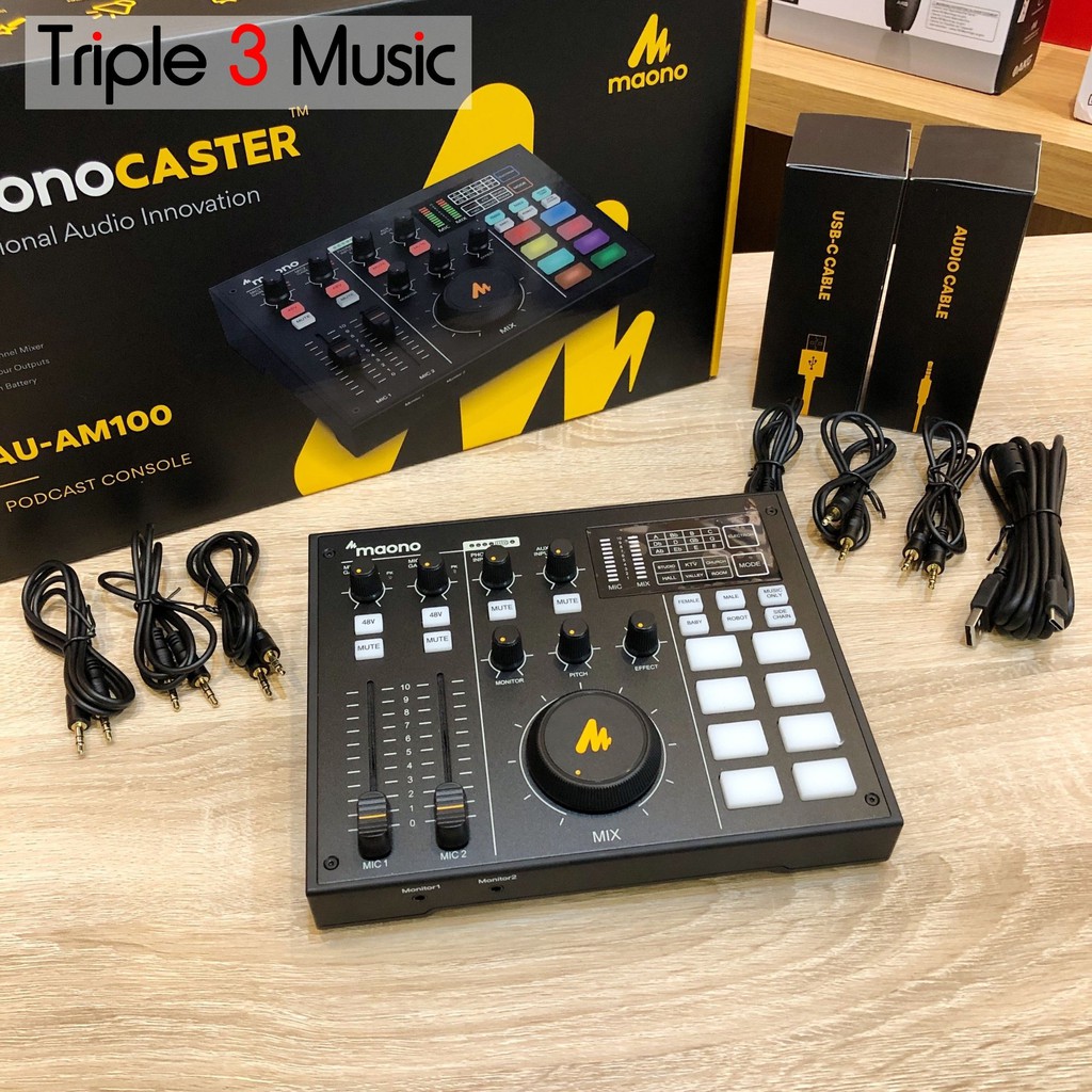 Maonocaster Dual Bundle Maono AM100 paket podcast with 2 mic dan headphone