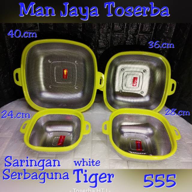 Baskom saringan kotak bolong stainless tebal 24cm