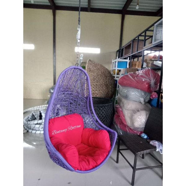 kursi ayunan gantung rotan sintetis termurah terlaris ayunan teras taman