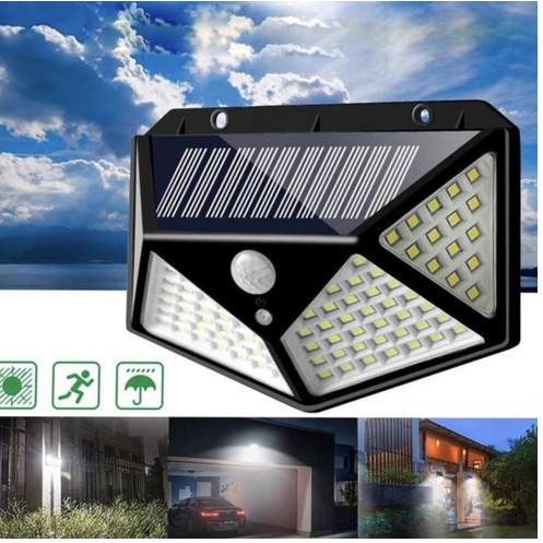 Termurah Lampu Taman Dinding 100 LED Tenaga Matahari Motion Sensor Solar Cell