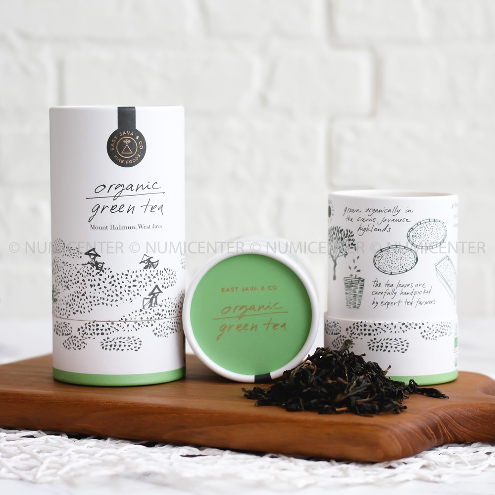 

Organic Green Tea Twisted Loose Leaf Teh Hijau Organik EAST JAVA CO