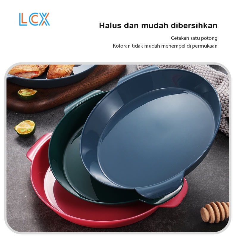 LCX Piring Saji Cantik dengan Gagang Tahan Panas Piring Serat Gandum Gaya Jepang /Bahan Eco-Friendly VS-84