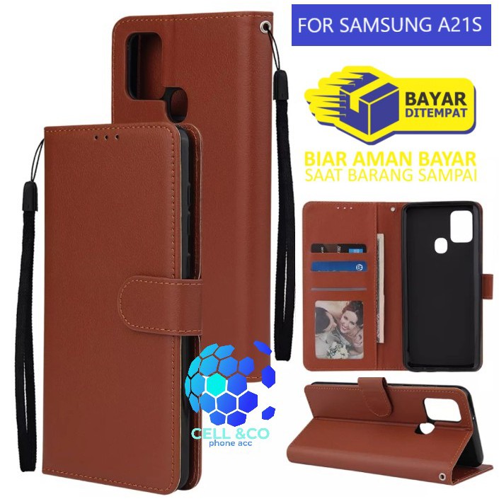 Flip cover SAMSUNG A21S Flip case buka tutup kesing hp casing flip case leather wallet