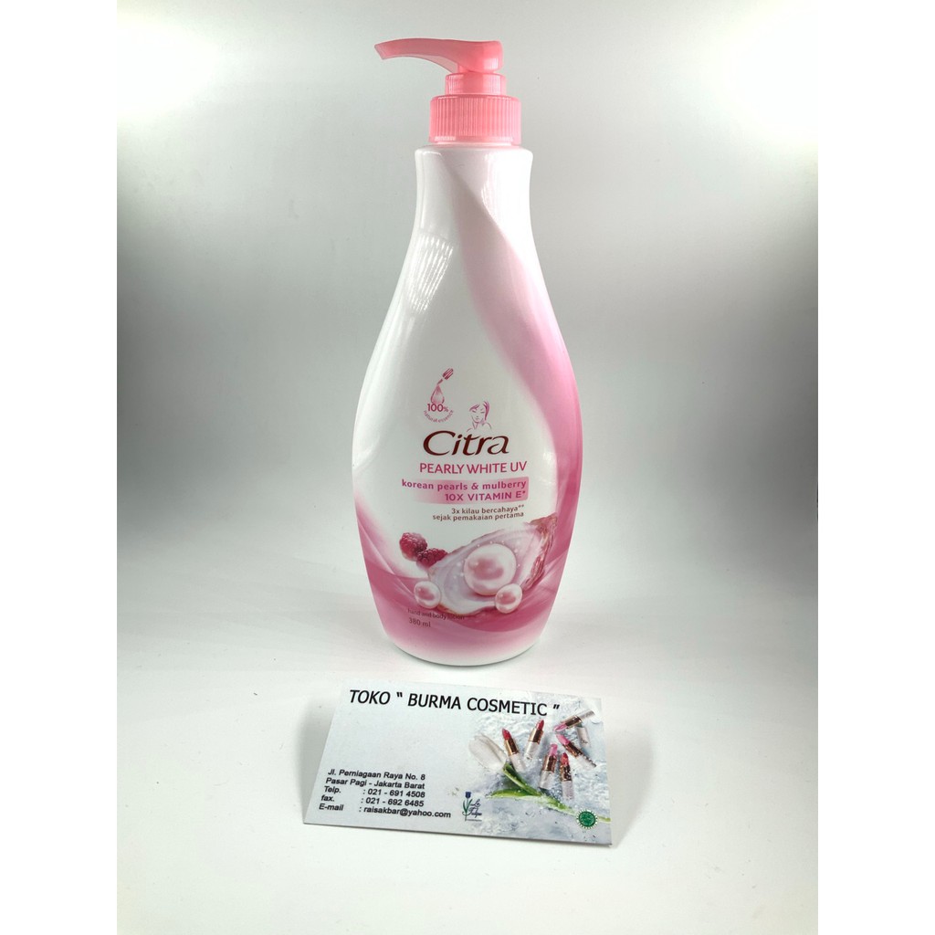 CITRA HAND AND BODY LOTION PEARLY WHITE UV 380 ML