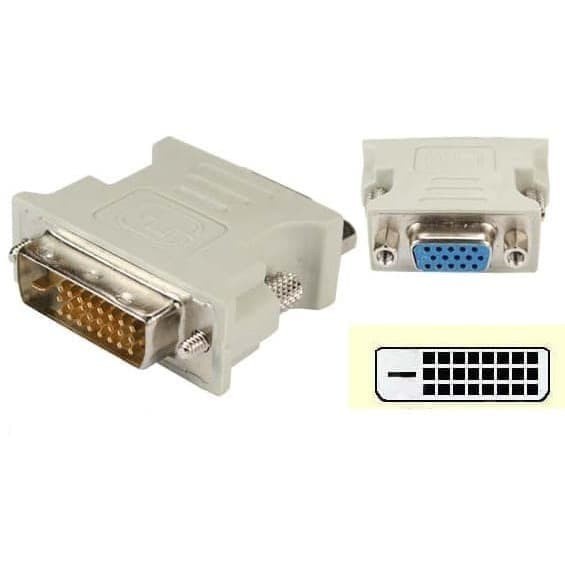 Connector gender dvi 24+1 male to vga female 1080p - Konektor mini dvi 24-1 to vga 15 pin dsub