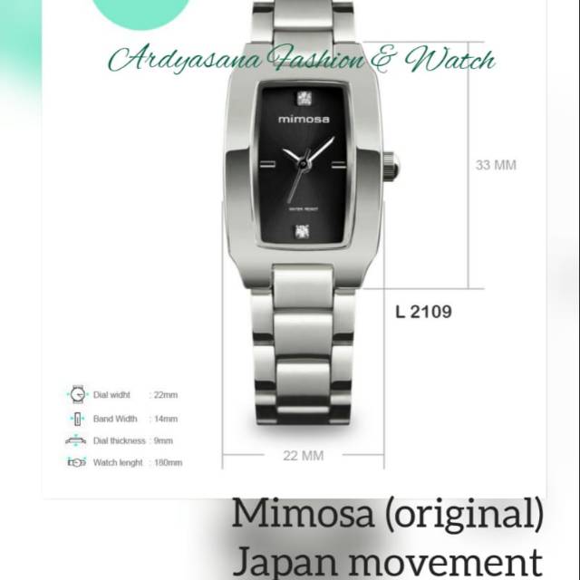 Jam tangan Wanita Mimosa Original Japan Movement