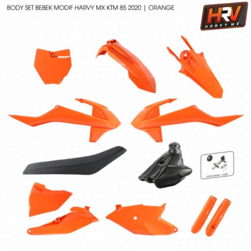 Jual BODY SET KTM 85 NEW 2020 COVER BODY SET KTM 85 CUSTOM RANGKA