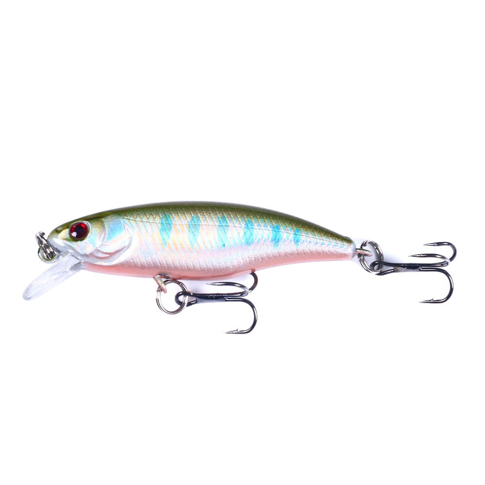 HENGJIA 10PCS Fishing Lure 60mm 4.3g Sinking Minnow 3D Eyes Umpan GID Artificial Hard Bait