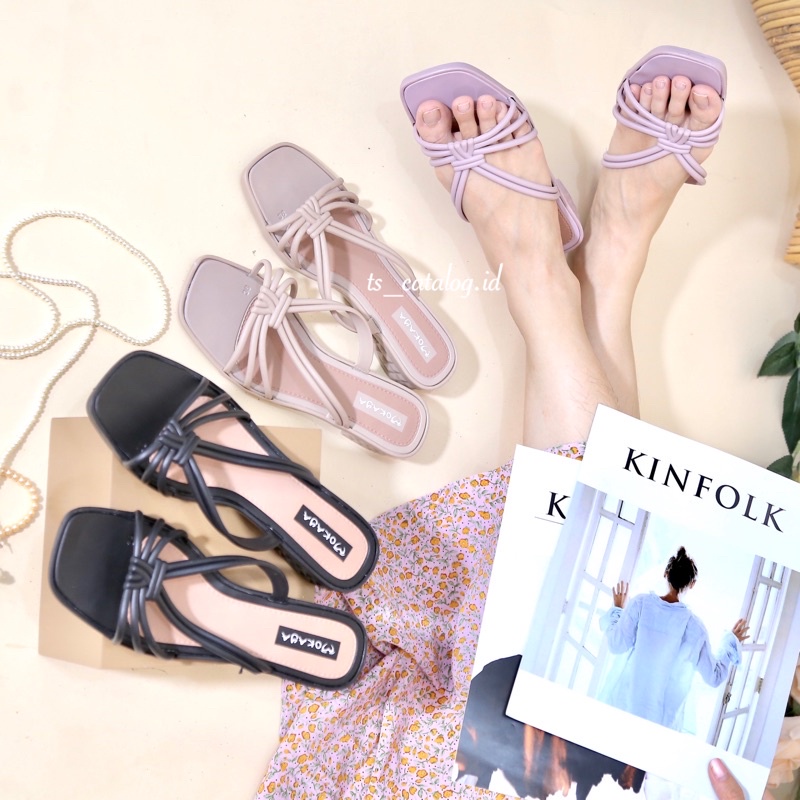 Sandal Wedjes Slop Tali BEST SELLER Import Mokaya 1610-57 atau -73