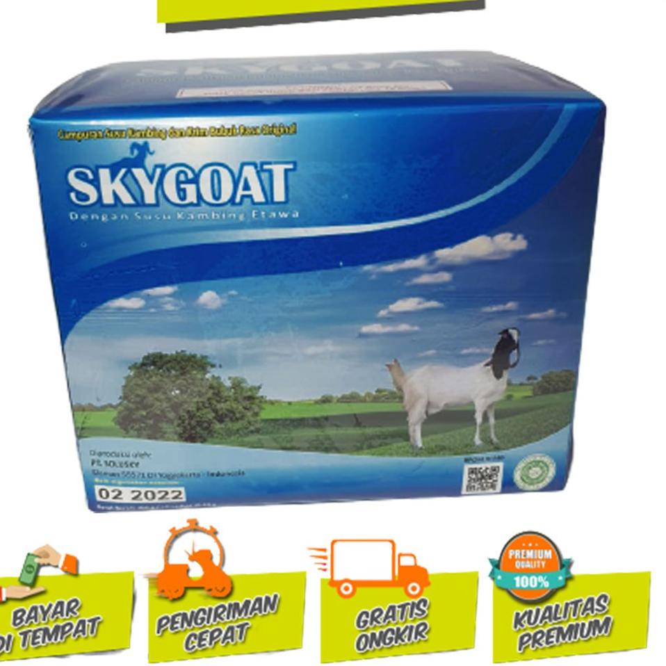 

(hrby -338) Sky Goat Susu Kambing Etawa Bubuk Full Cream | SkyGoat Original Kemasan Box ➝ 80