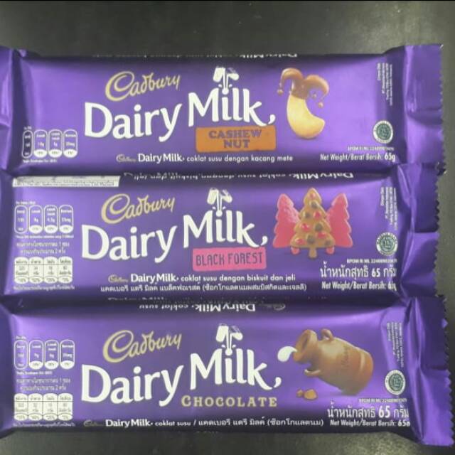 Coklat cadbury dairy milk 65gr